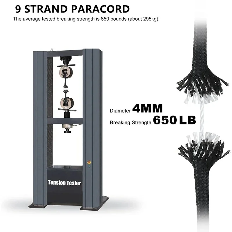 9-Core 550lb Paracord 100m Dia 4mm, Military Tactical Survival Parachute Rope for DIY Lanyard Bracelet Dog Collar Tent - view 4