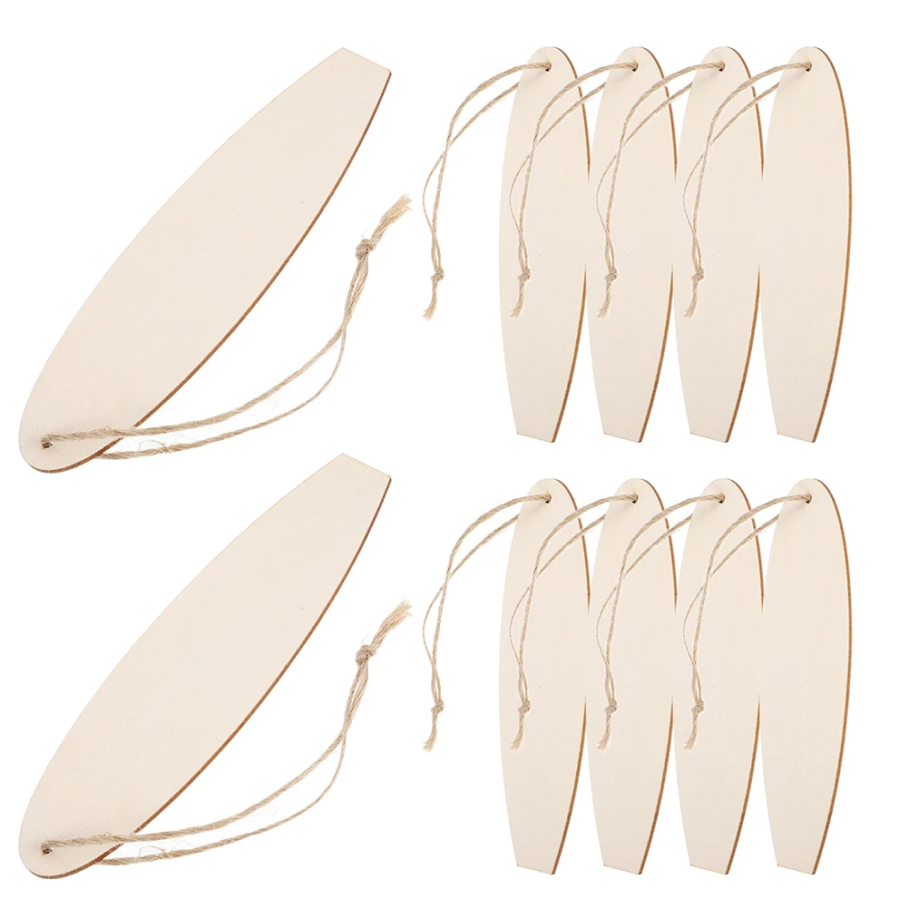 

20pcs Wooden Surfboard Decor Handcrafted Diy Beach Theme Hanging Ornaments Unfinished Cutout Farmhouse Coastal Wall Decoration