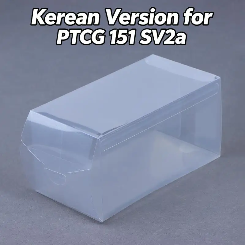 Clear Rigid Plastic Protective Case Custom Fit For PTCG 151 SV2a Booster Box Korean Version PTCG Dustproof Organizer