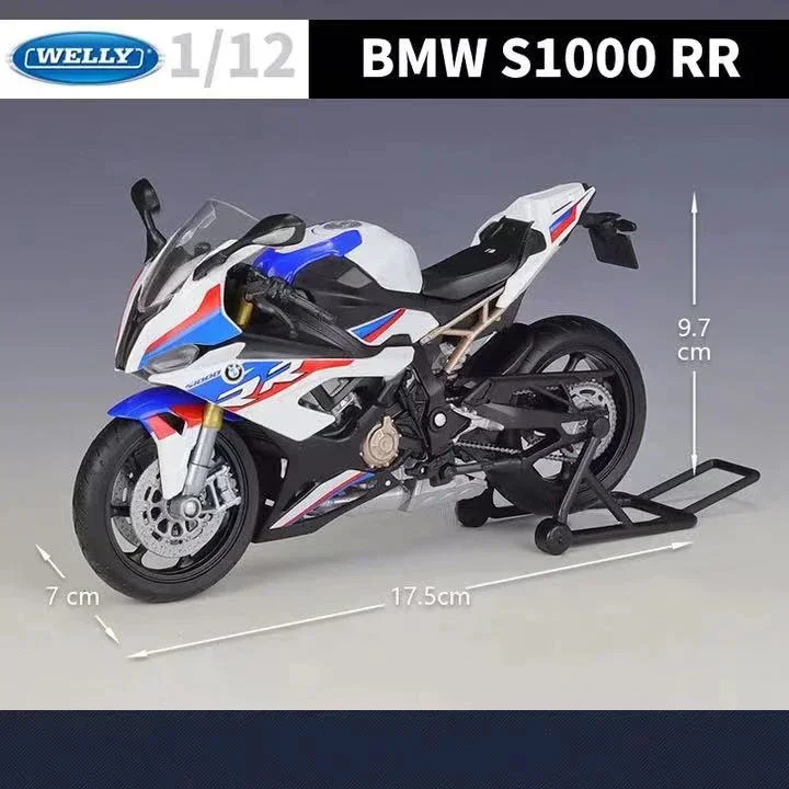 WELLY 1:12  BMW 2021 S1000 RR Simulation Alloy Motorcycle Model  - Suitable for Children\'s Toys and Collections