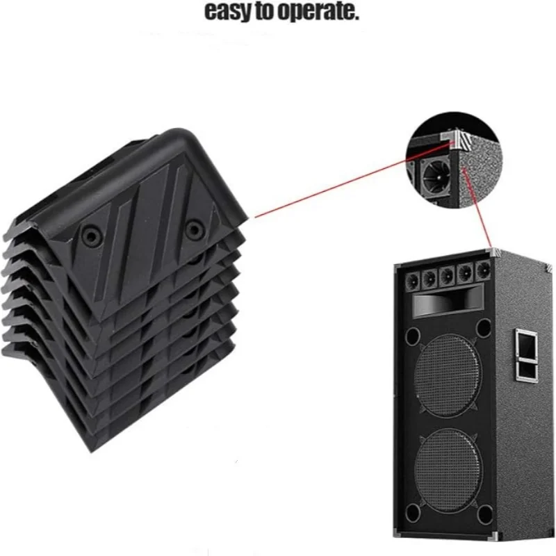 4pcs Speaker Corner Protectors Plastic Amplifier Stage Cabinets Accessories Replacement Stackable Guard Wrap Corner Protectors