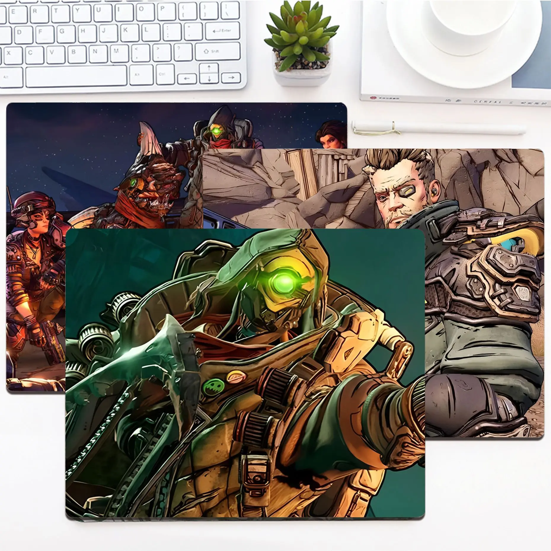 

B-BorderlandS Game Mousepad 25x29cm Small Office Student Gaming Thickened Large Writing Pad Mouse Pad for PC Computer Table