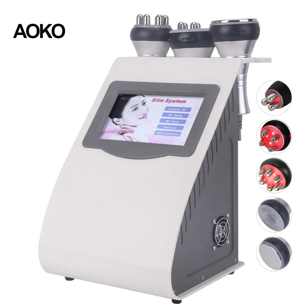 AOKO 5 in 1  40K Ultrasonic Cavitation Machine Skin Lifting Tighten Anti-wrink  for Face Body Slimming Lifting Device