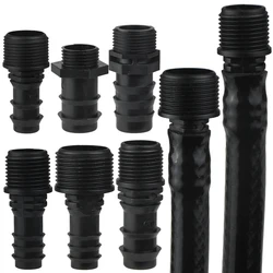KESLA 4PCS 1/2‘’ & 3/4‘’ Male Threaded Connector w/ 16mm 20mm 25mm PE Hose Barb Adapter Garden Drip Irrigation Watering System