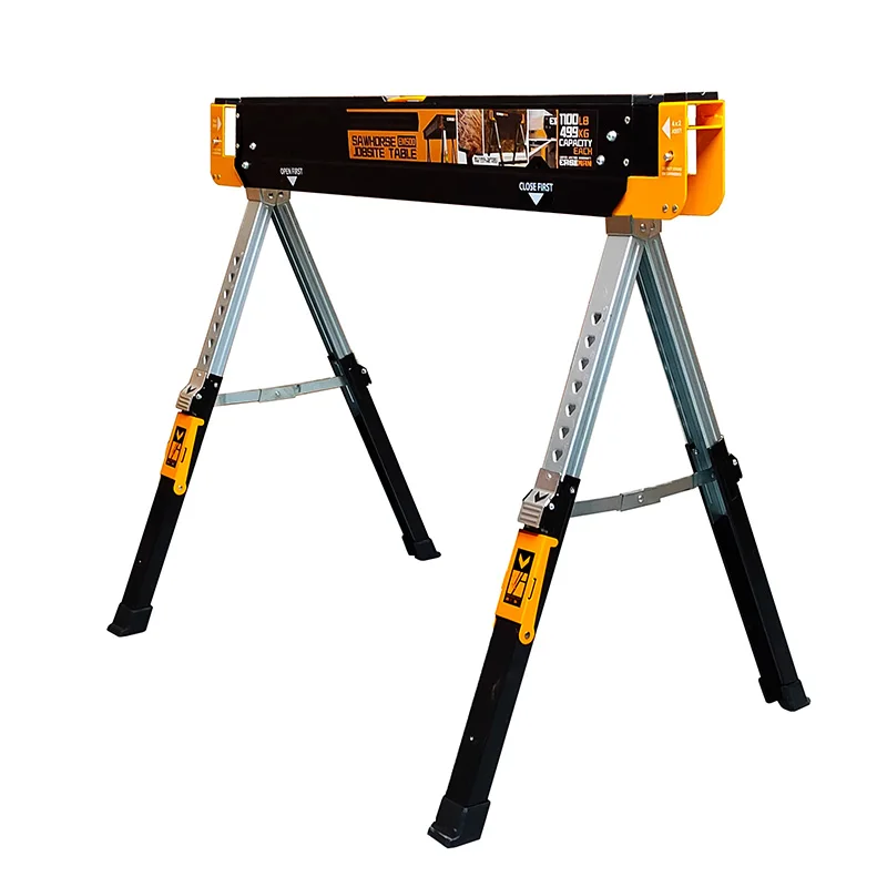 Bancada de trabalho para carpintaria, resistente, telescópica, multifuncional, dobrável, portátil, estrutura de suporte, suporte de carga, operação de mesa para carpintaria
