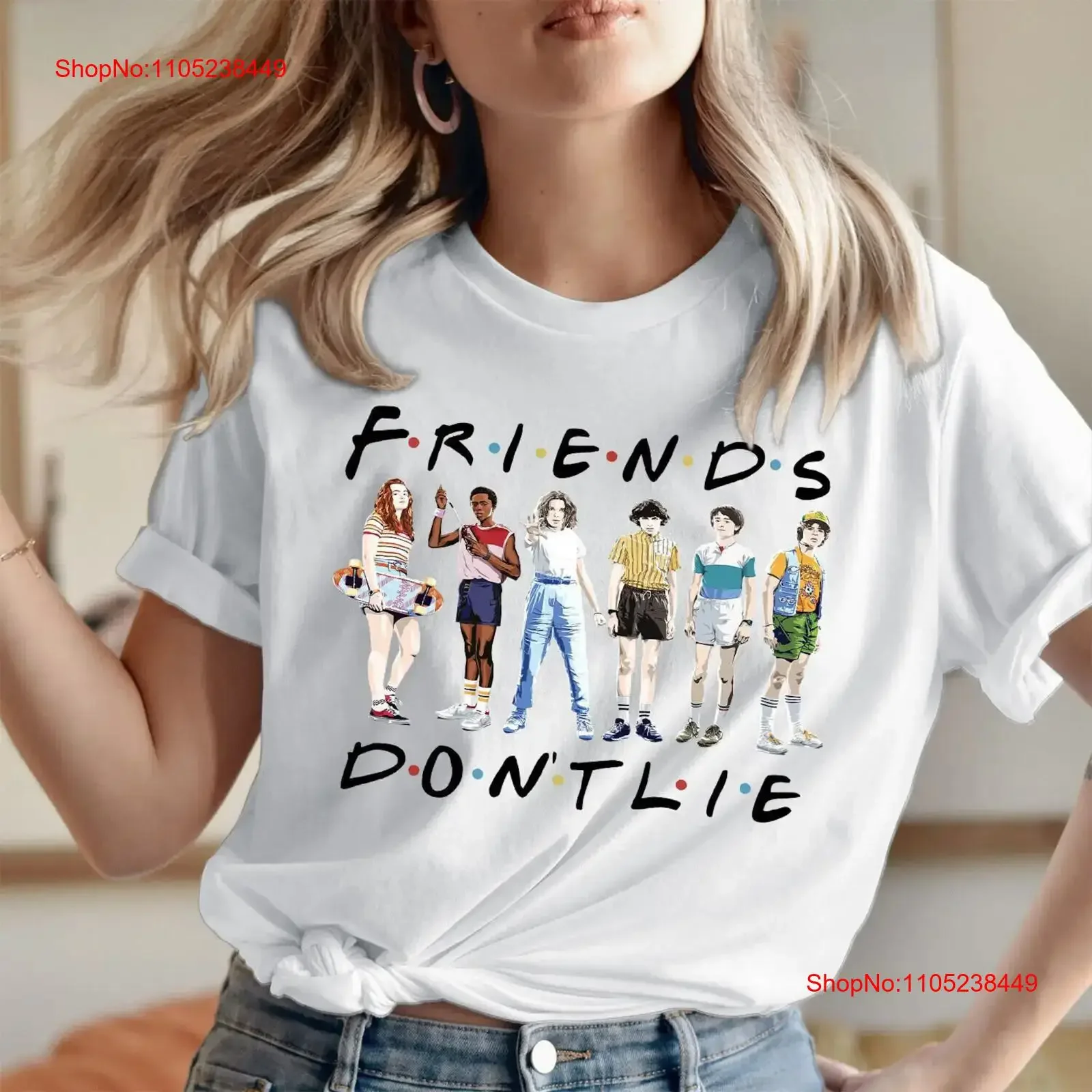 TSHIRT 3607 DON'T LIE Christmas Friends Running Up Eleven Upside Down Strange Kids T shirt vintage Washed Unisex graphic