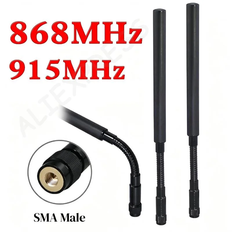 [G]Gooseneck Antenna 868-915MHz 4G 5G LTE 2.4G 5.8G UWB Omnidirectional WIFI Router External Remote Antenna SMA Male Head