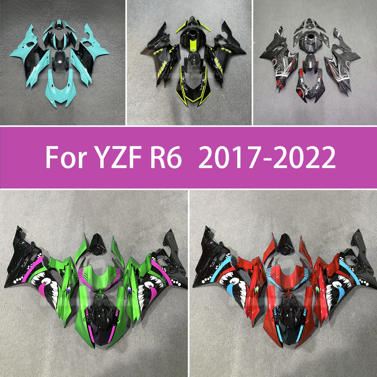 

2017-2022 YZF-R6 Complete Body Plastic Fairings Cover Perfect Fit For 17-22 Yamaha YZF R6 Motorcycle Fairing Set