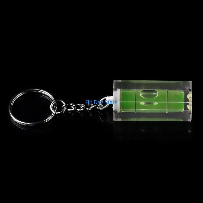 F92C Mini -Spirit Spirit Level para anel -chave para o gadget da ferramenta corrente chave para parede da foto H