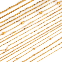 316L Stainless Steel Necklace Gold Color Thick Clavicle Chain Choker Necklace For Women Chain Necklaces Jewelry Wholesale