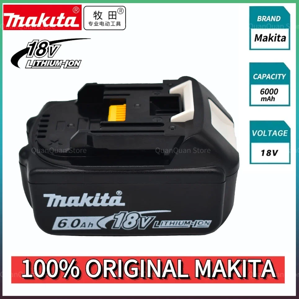 100% Genuine Makita 6Ah/5Ah/3Ah for Makita 18V Battery BL1840 BL1830B BL1850B BL1850 BL1860 BL1815 Replacement Lithium Battery