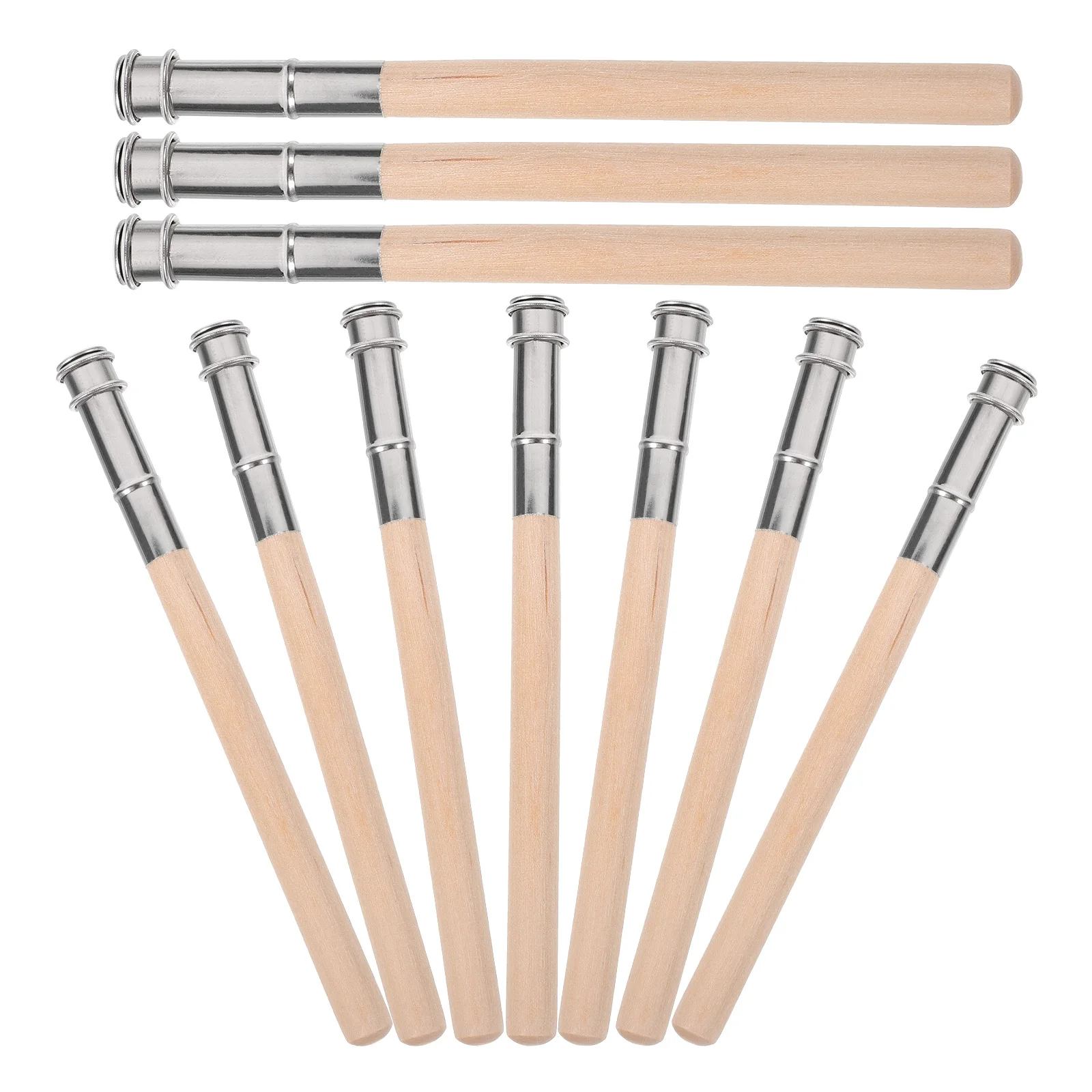 

10pcs Pencil Extender for Artists Crayon Extension Tool School Office Supplies Holder Wood Drawing Writing Tool