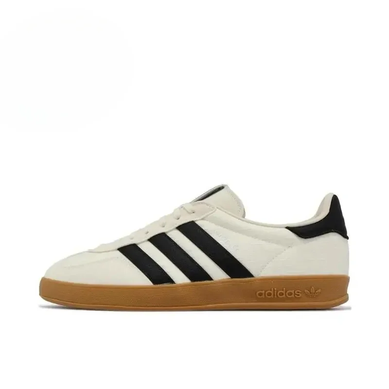 

Adidas Originals Gazelle Indoor White Black Men Women Outdoor Skateboarding Shoes Anti-Slip Hard-Wearing
