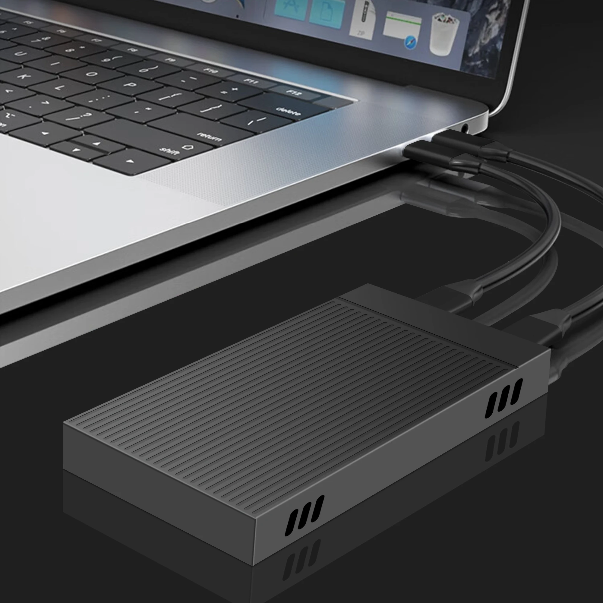 Dual Protocol M.2 SSD Case PCIe NVME HDD Docking Station  USB3.2 GEN2 10Gbps Solid State Drive Enclosure Adapter for PC