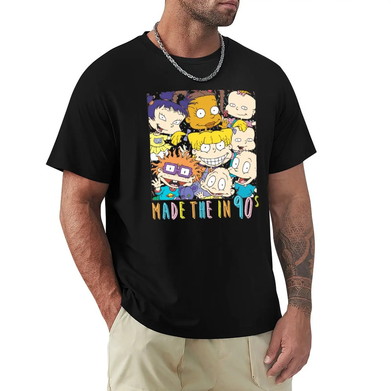 Rugrats Group Color Portrait Made In The Nineties T-Shirt Big and Tall Loose Fit T-Shirt