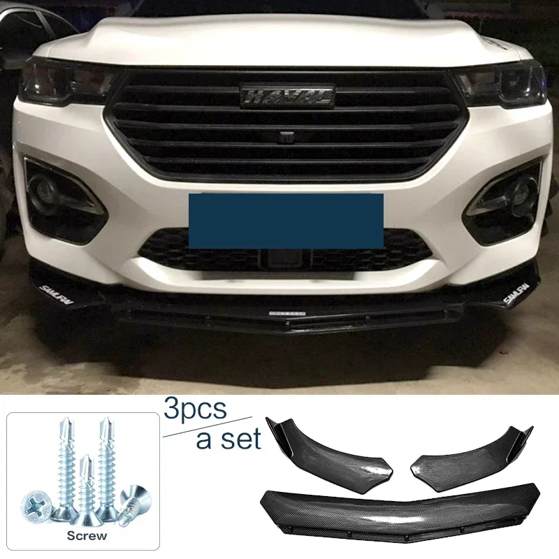 Front Bumper Splitter For HAVAL H6 H4 Spoiler Carbon Painting Diffuser Skirt Body Kit Lip