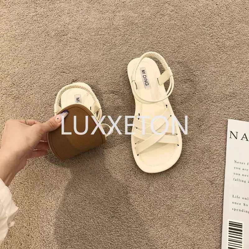 Women Sandals Summer New Fashionable Comfortable Soft Sole Wear Resistant Women Casual Breathable Roman Beach Sandals