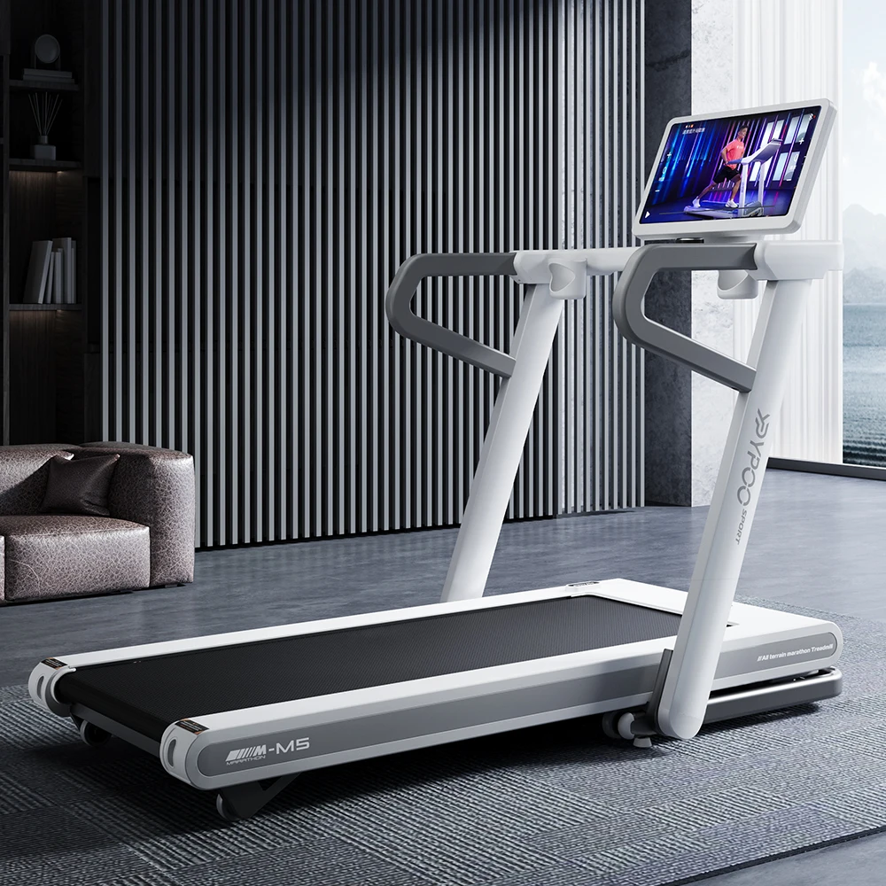 آلة الجري الجديدة بدون فرش، جهاز المشي الآلي مع تطبيق FIT، ألمانيا للياقة البدنية