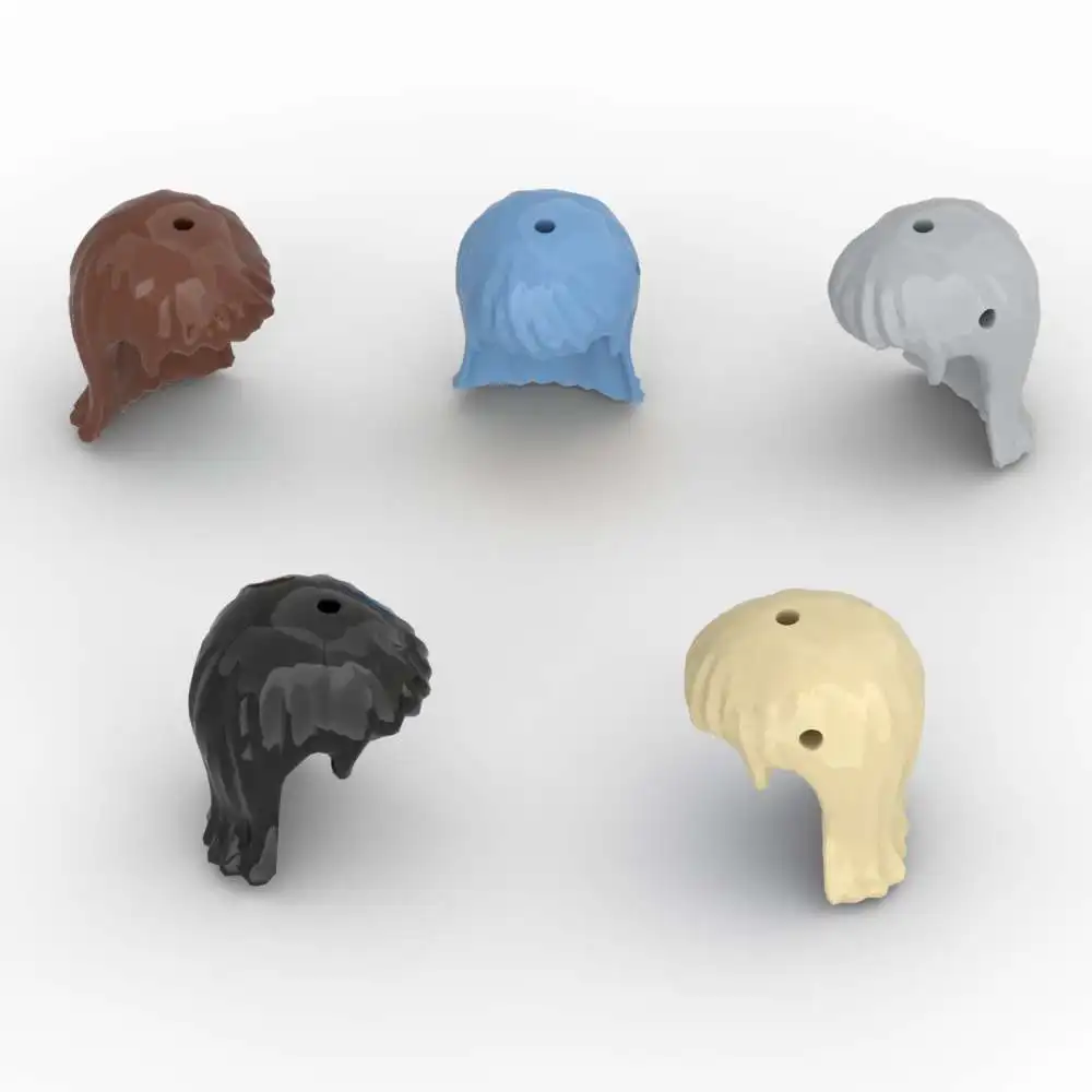 

MOC Assemble 10PCS Hair 92255 Part Long Straight Hole On Top Friends Building Blocks Captivating Toy Children Birthday Gifts