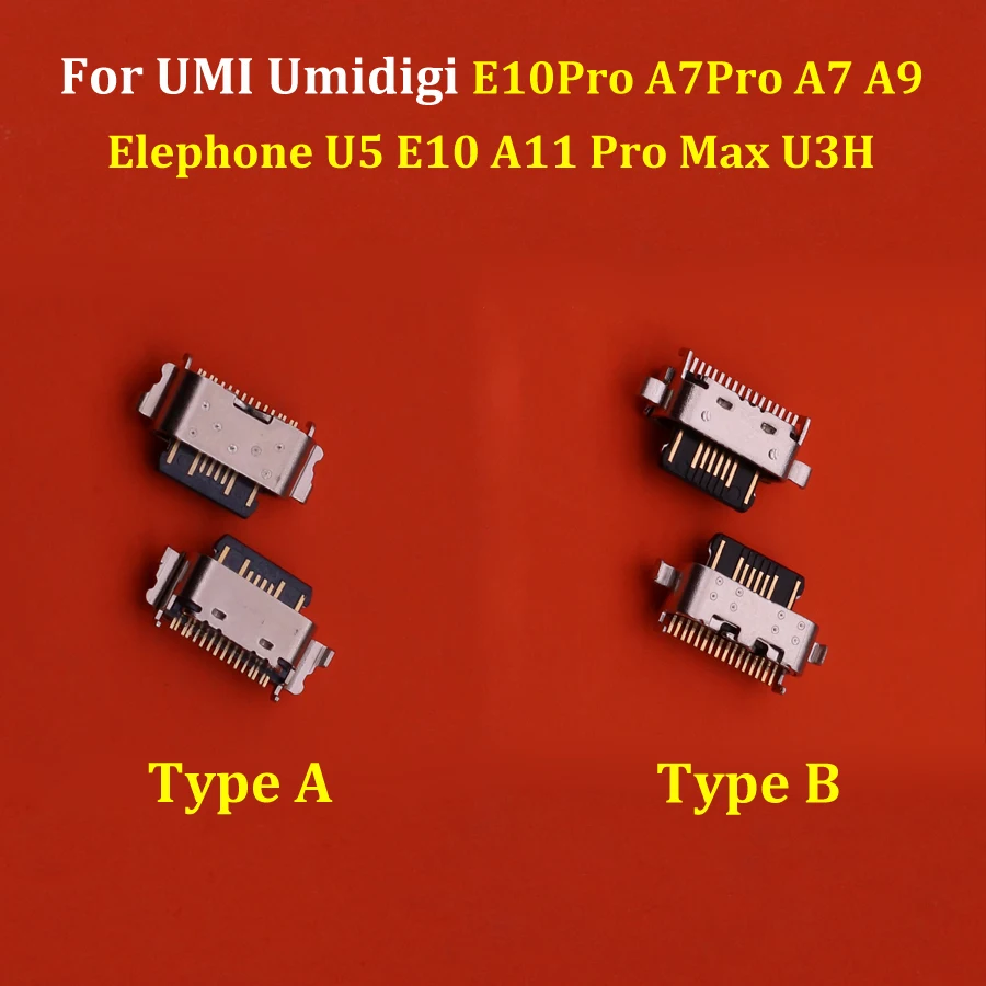 

1-10PCS For UMI Umidigi E10Pro A7Pro A7 A9 Elephone U5 E10 A11 Pro Max U3H Type C Plug Charging Dock Port USB Charger Connector
