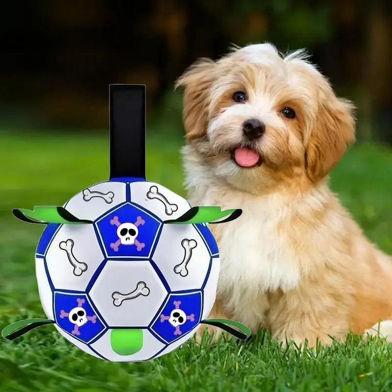 Dog Toy Ball Outdoor Dog Training Toy Soccer Ball Smallto Large Animals Tug Of War Companion For Backyard Lawn Yard Beach Garden