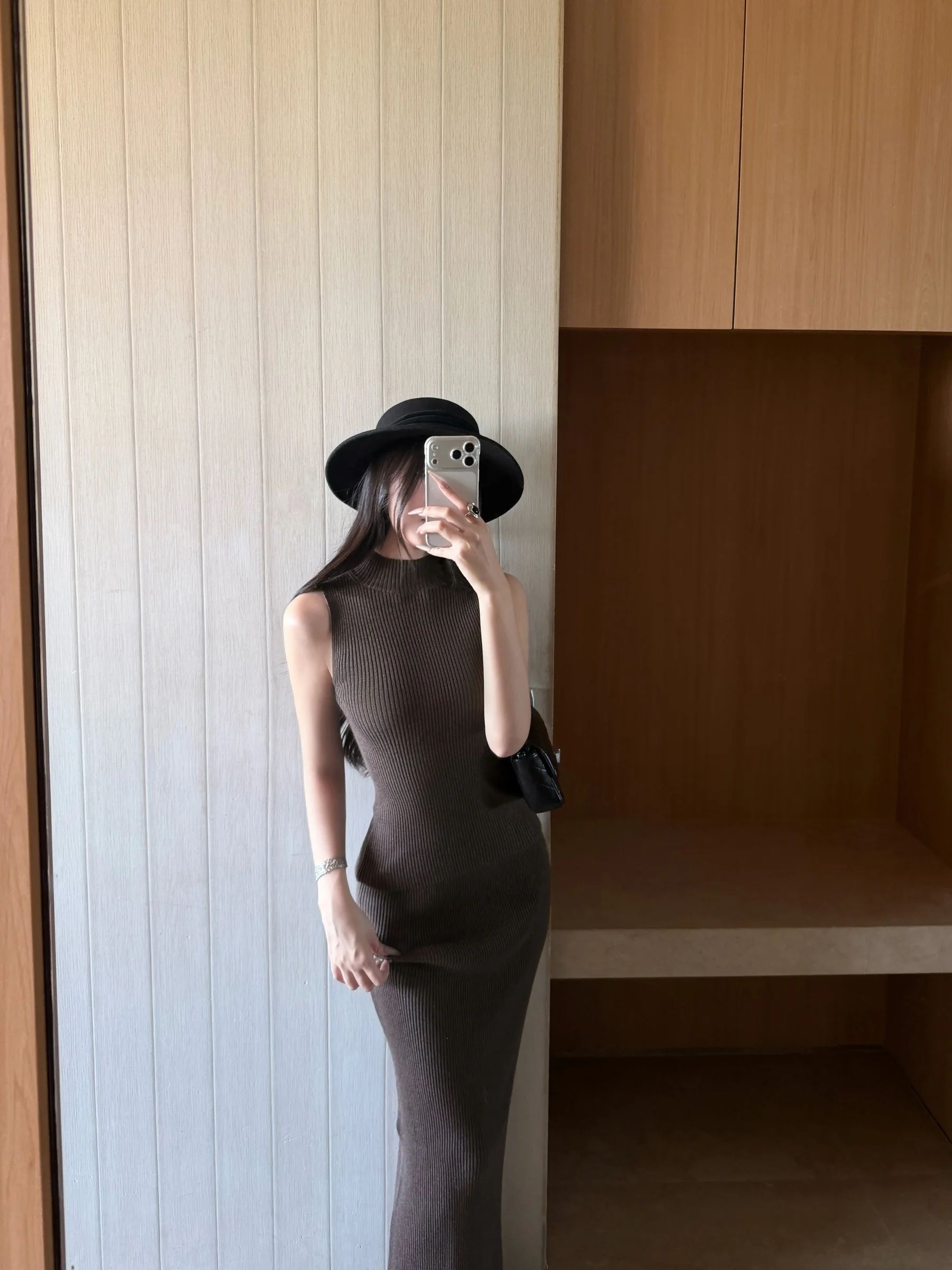 

5werkwen nt Faion Wool Vest Skirt Set Two-Way Wear f High Collar Split Design Women's Long Sle Spring Suit