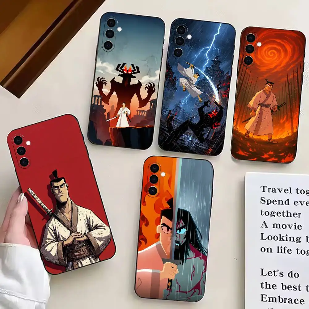 

Classic Cartoon S-Samurai -I J-Jack-K Phone Case For Samsung Galaxy A20,A21s,A22,A31,A32,A52,A53,A72,73,A80 Black TPU Soft Case