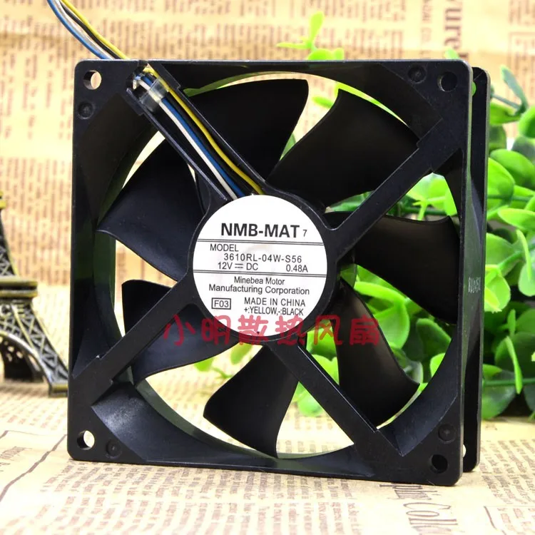 9225 9025 V 0.48A 12 3610RL-04W-S56 9 OITO CENTÍMETROS CAIXA DO COMPUTADOR VENTILADOR de CONTROLE de TEMPERATURA