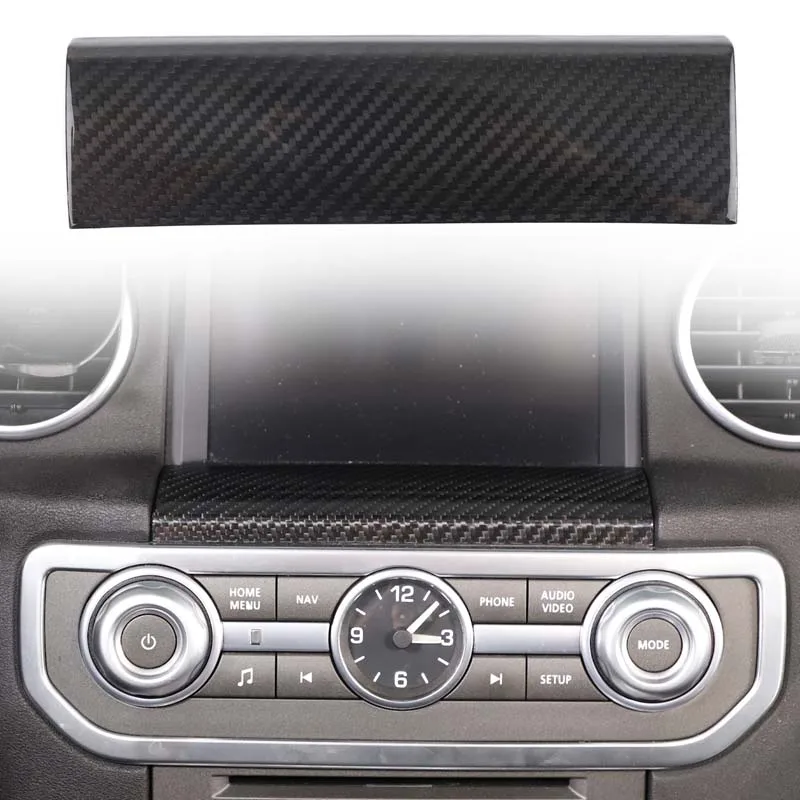 

1Pcs Real Carbon Fiber For 2010-2016 Land Rover Discovery 4 LR4 Car Steering Wheel Navigation Decorative Sticker Car Accessories