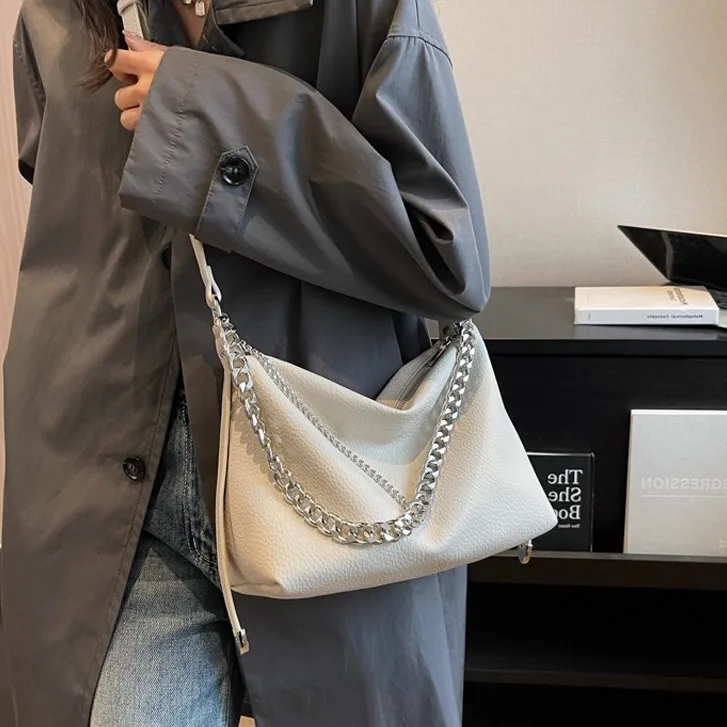 

Минималистичная сумка через плечо из искусственной кожи 2025, элегантная женская сумка под мышками, шикарная сумка через плечо, легкая и практичная