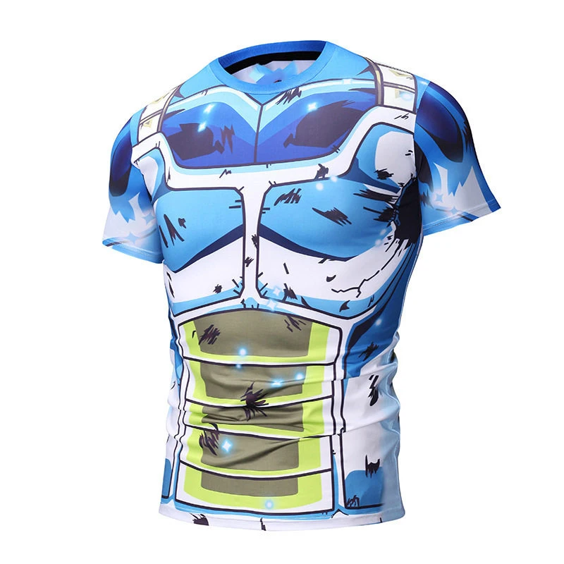 Anime Dragon Ball Armor Short-sleeved Loose T-shirt, Goku Cos Printed Men's Half-sleeved Top, Casual and Quick-drying Trend view 6