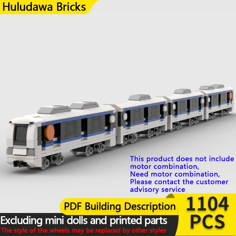 

City Car Model MOC Building Bricks Electrified Railway Train Modular Technology Children Holiday Gifts Assemble Toys Suit