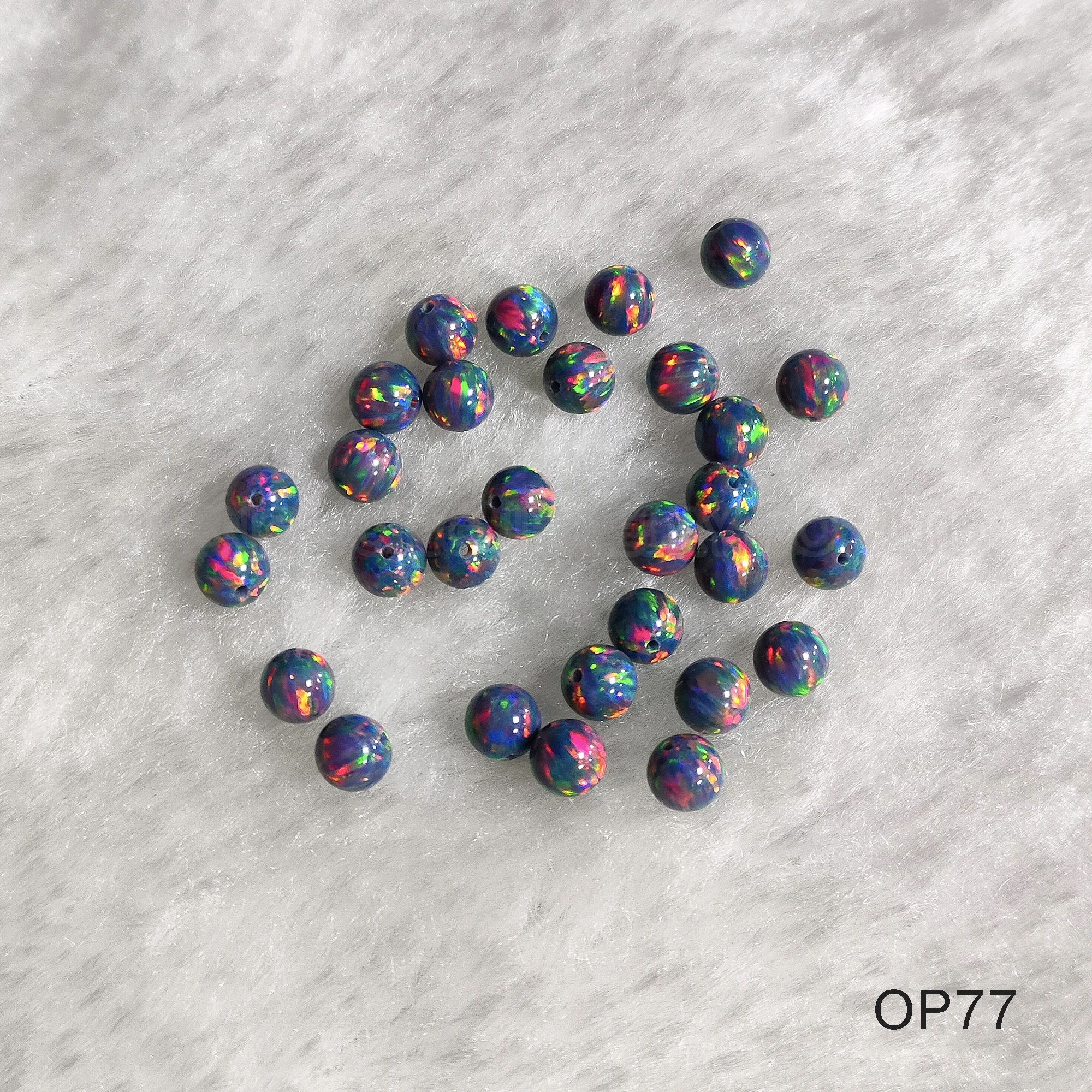 20/50pcs Grey Beads For Jewelry Making 2mm--8mm Resin Opal Flash Beads Full/half/no Hole