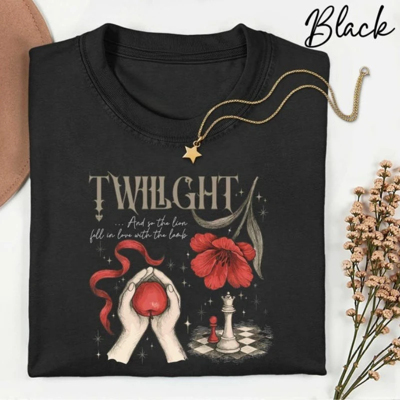 

Толстовка в стиле ретро So The Lion Fell in Love with The Lamb Twilight Fans Saga Comic Vampires Wolves Романтические одинаковые толстовки