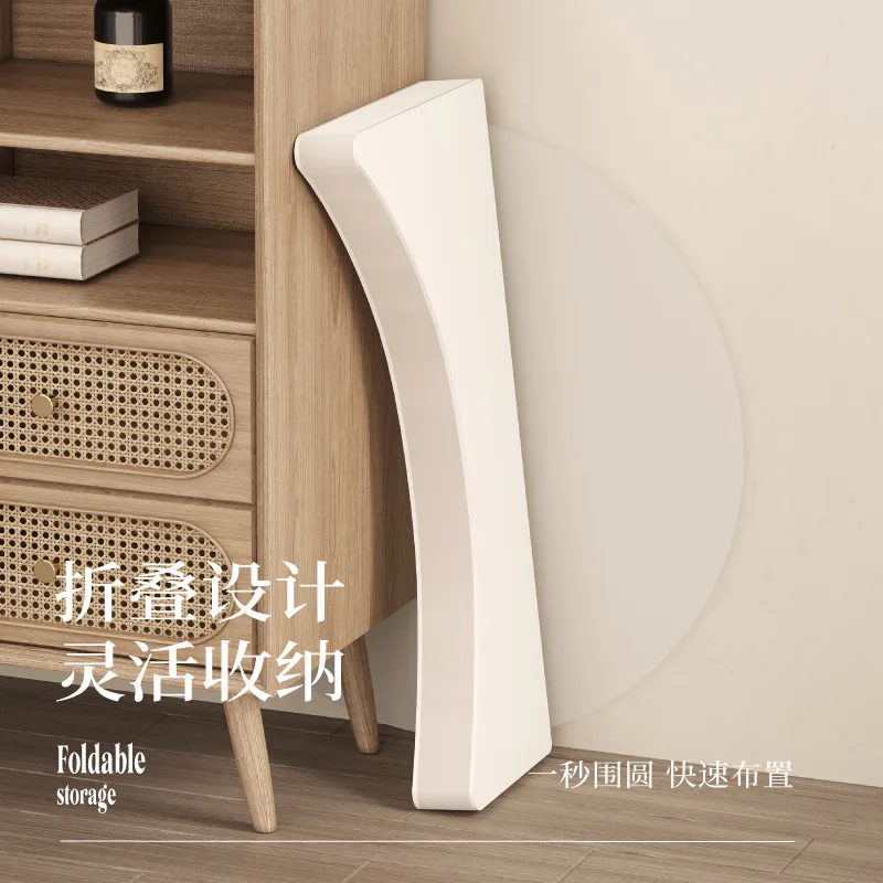 Minimalist negotiation table, folding movable living room balcony bedroom round table, folding furniture
