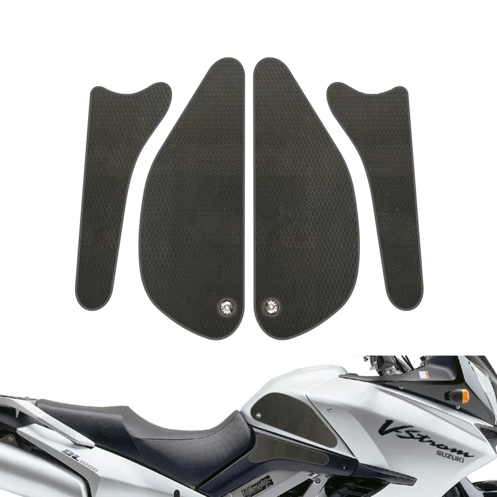 Motorcycle Tank Grip Side Decals Anti Slip Tank Pad Stickers For Suzuki V-Strom DL650 DL1000 2000 to 2012