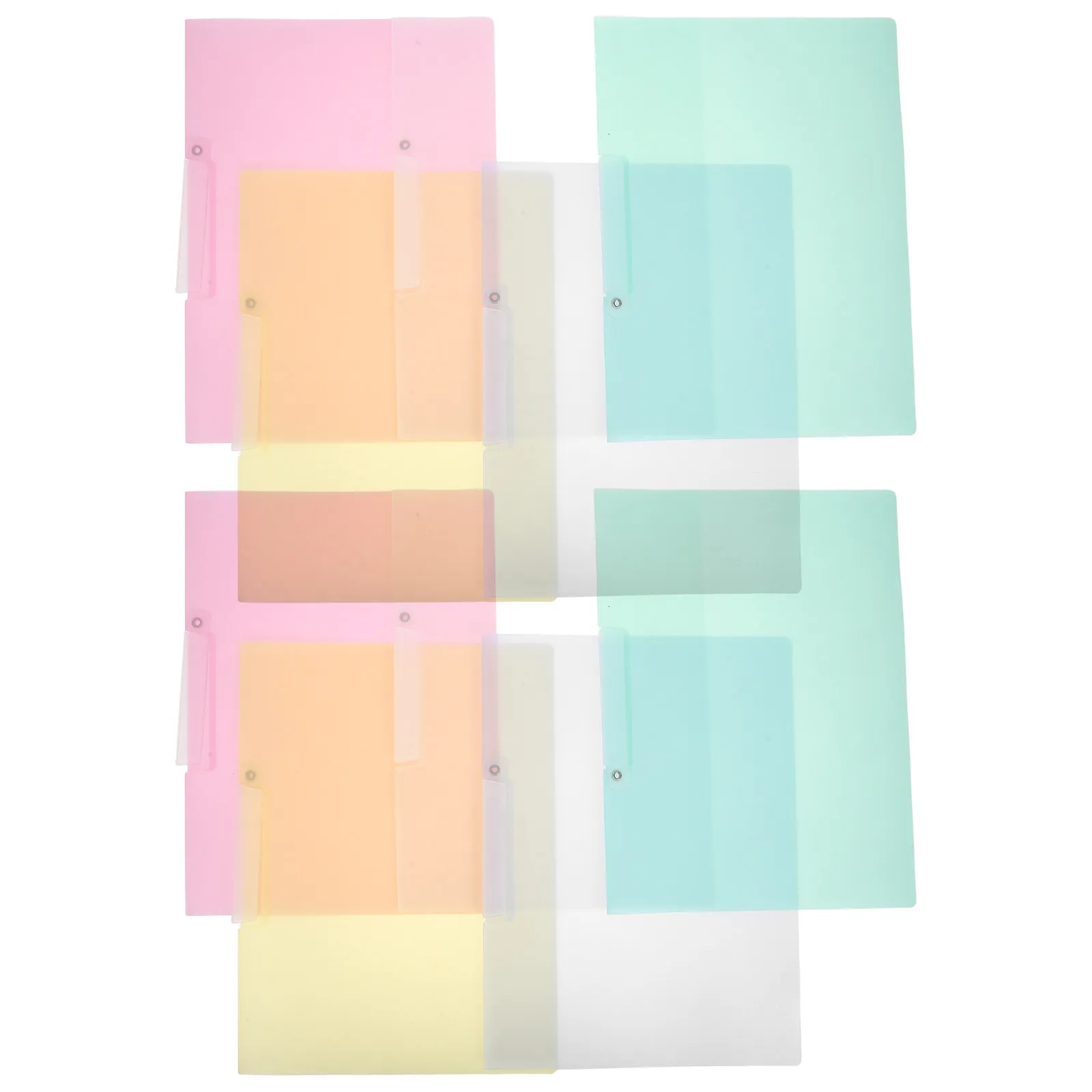 

10Pcs Portable File Folder Organizer Side Opening Swing Clip Plastic Presentation Folders Report Covers Office School Document