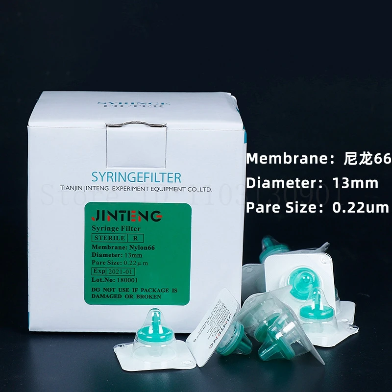 50pcs/lot 0.22/0.45um Sterile Millipore Membrane SyringeDrireven Filter 13mm 25mm 33mm Needle Type Filter Nylon/PES/PTFE