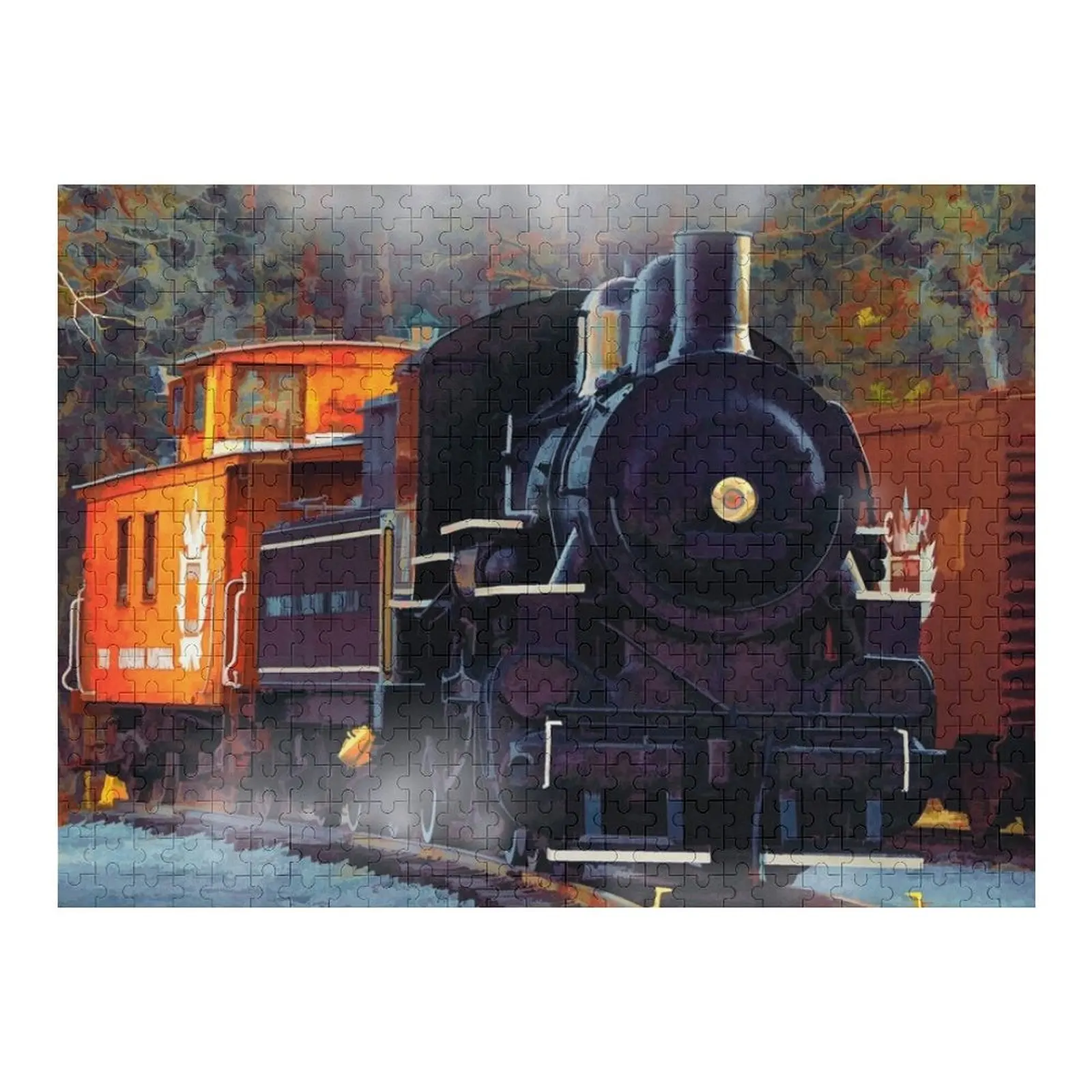 레일 야드 - 증기 기관차 직소 퍼즐 맞춤형 어린이 장난감 게임 어린이 맞춤형 선물 퍼즐