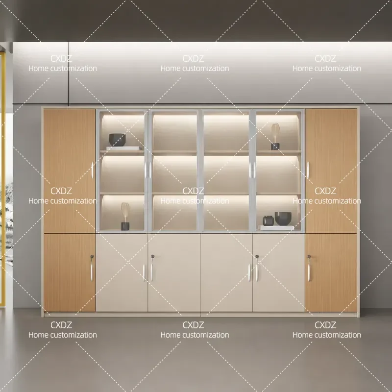 Office floor bookcase boss file cabinet simple modern high cabinet background information cabinet office furniture