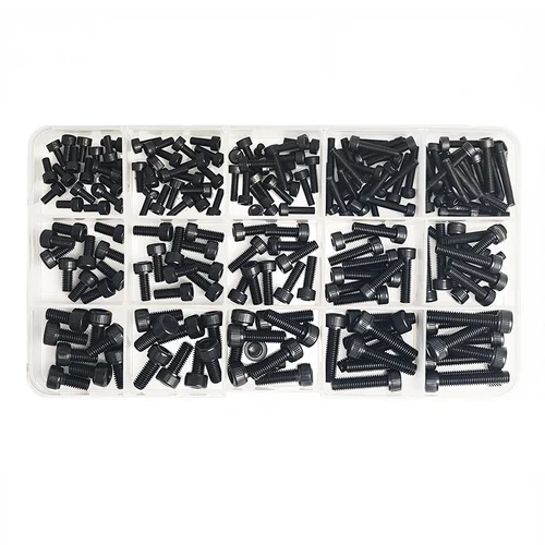 Imagen 2 del producto Juego de tornillos de cabeza hueca de grado 12,9: surtido de pernos hexagonales de alta resistencia M3 M4 M5 M6 con llave Allen, acero al carbono resistente a la oxidación