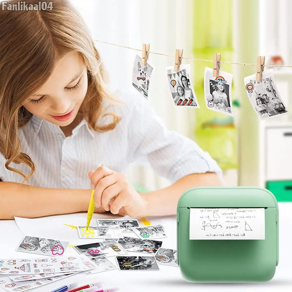 Description Picture 4 of itemPocket Photo Printer Inkless Wireless BT Portable Phone Printer with 1 Rolls Paper Sticker Maker Machine Gift for Child Birthday