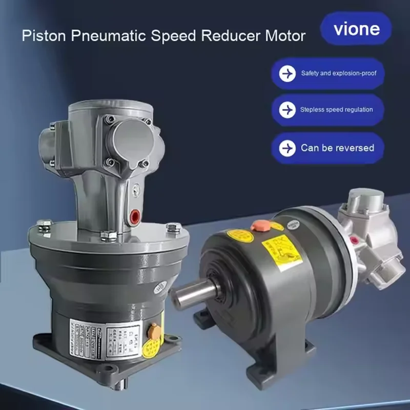 Vione Pneumatic Pneumatic High Torque Reversible Pneumatic Reduction Motor Piston Adjustable Gear Reducer Pump OEM