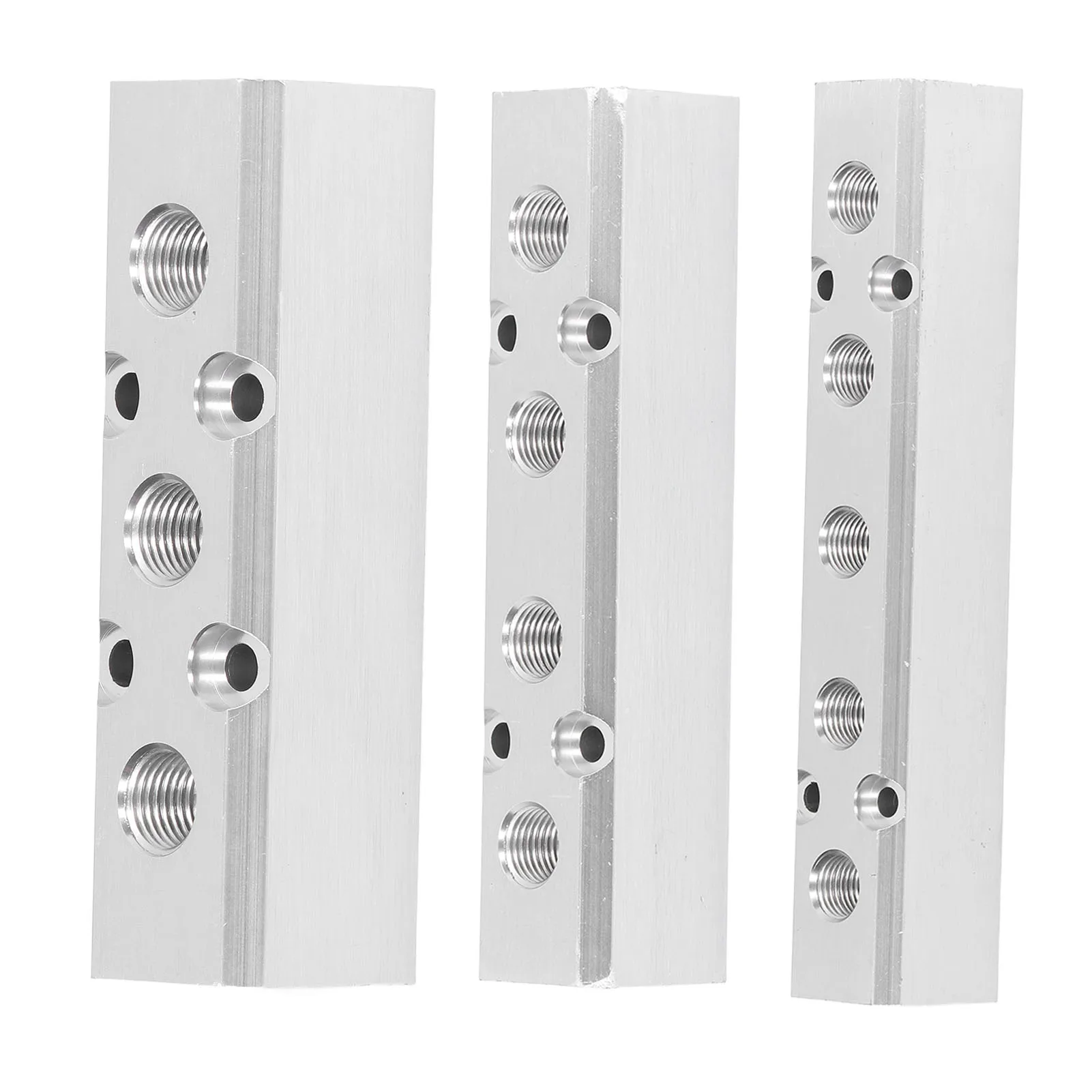 Pneumatic Manifold Air Distribution Block Connector Splitter G1/2 Input G1/4 Output 30x30mm