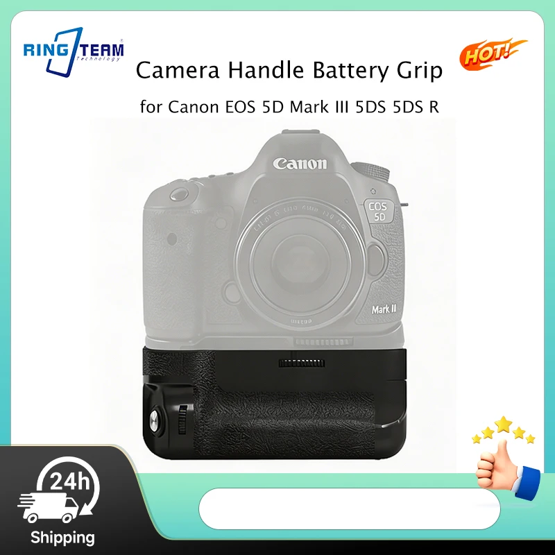 

BG-E11 Vertical Battery Grip for Canon EOS 5D Mark III 5DS 5DS R DSLR Camera Work with LP-E6 Battery Extended Shooting Time