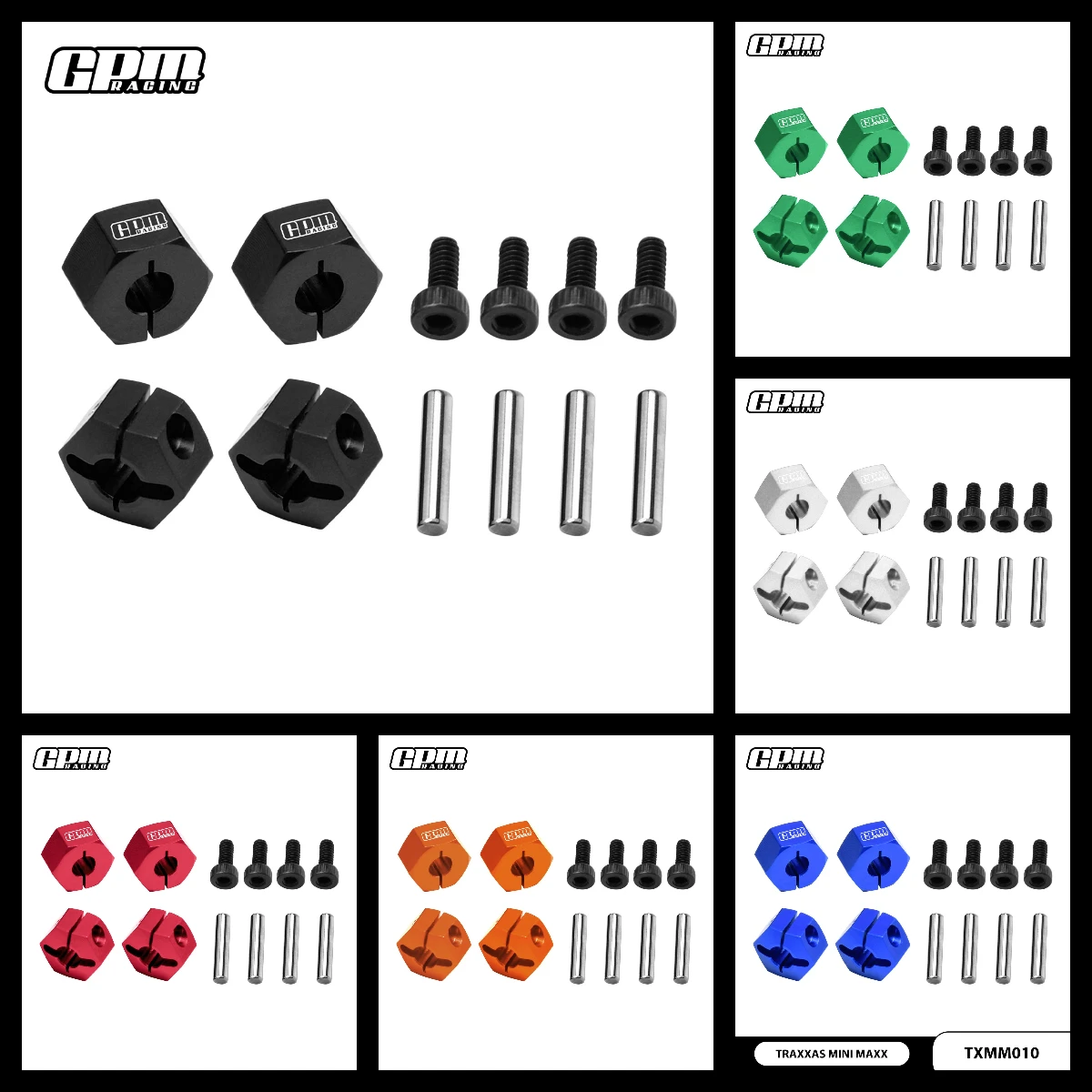 

GPM TRAXXAS Mini Maxx Mini XRT 3654 For 7075Alu Front&Rear Clamp Type Wheel Hub 12mm