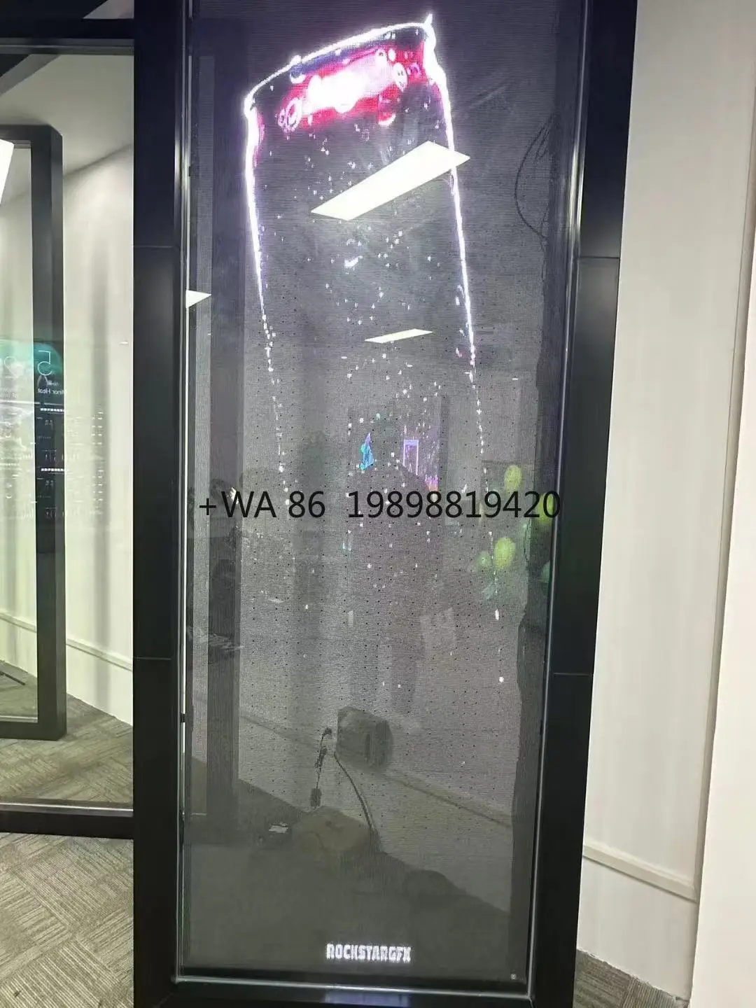 Wholesale 65 Inch Holographic Transparent Screen, P3.91 Flexible Holographic Transparent Screen for Airport Advertising