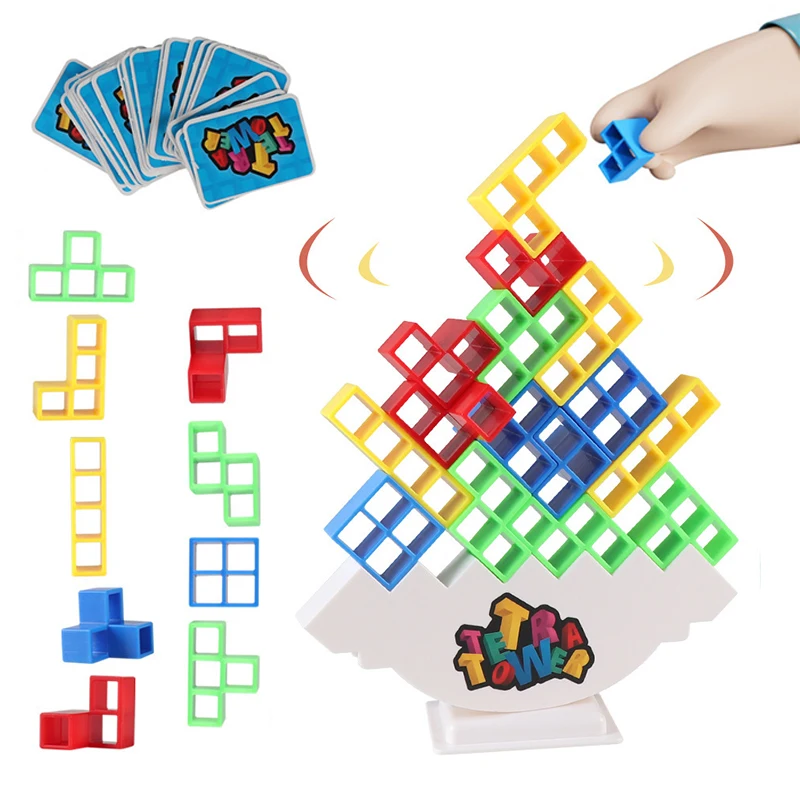Tetra Toren Balans Stapelblokken Spel Bouwsteen Desktop Bordspellen 2 Spelers Familie Feest Leuk Spel Kid Cadeau