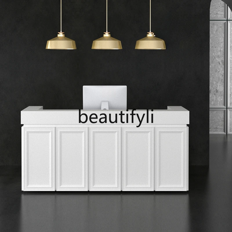 Página de pago de estilo europeo, pintura blanca Simple, salón de belleza, recepción, recepción