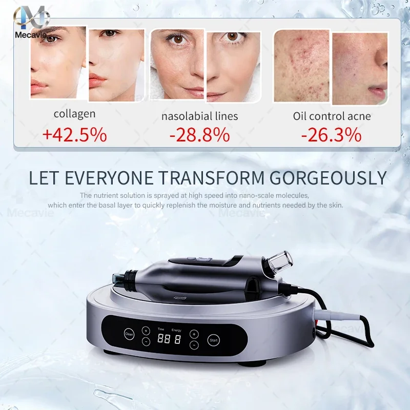 17 Microcrystalline No-Needle Meso Injector Hydrating Machine Collagen Boost Skin Rejuvenation Salon Home Equipment